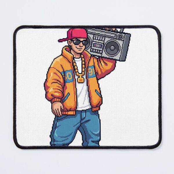 Item preview, Pixel Art B-Boy Holding a Boombox designed and sold by ToloArt.