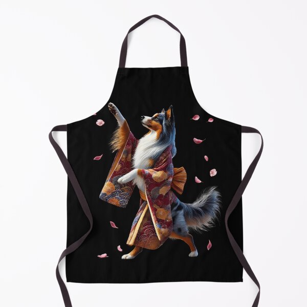 Artikelvorschau, Australian Shepherd Japanische Kunst Kimono Harajuku Hundeliebhaber entworfen und verkauft von Kimberley King Art King Art.