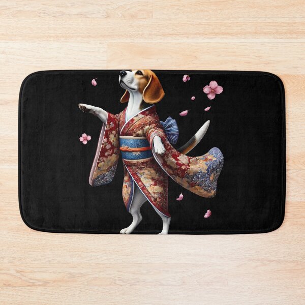 Artikelvorschau, Beagle Japanische Kunst Kimono Harajuku Hundeliebhaber entworfen und verkauft von Kimberley King Art King Art.