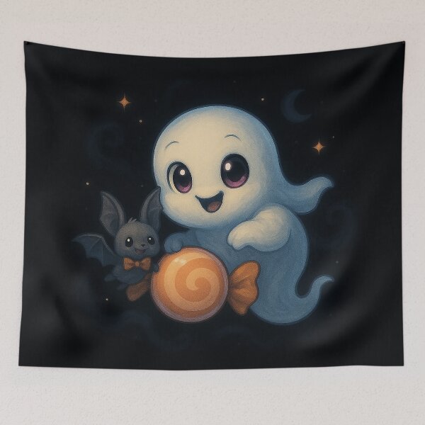 Item preview, Friendship between ghosts and bats designed and sold by FluffyGallery.