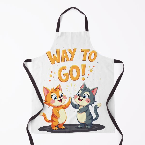Item preview, Way To Go Cute Cats High Five Celebration Fun Positive Cheerful Motivational Adorable Colorful Happy Energetic Supportive Artwork designed and sold by Mimoshi ⭐⭐⭐⭐⭐.