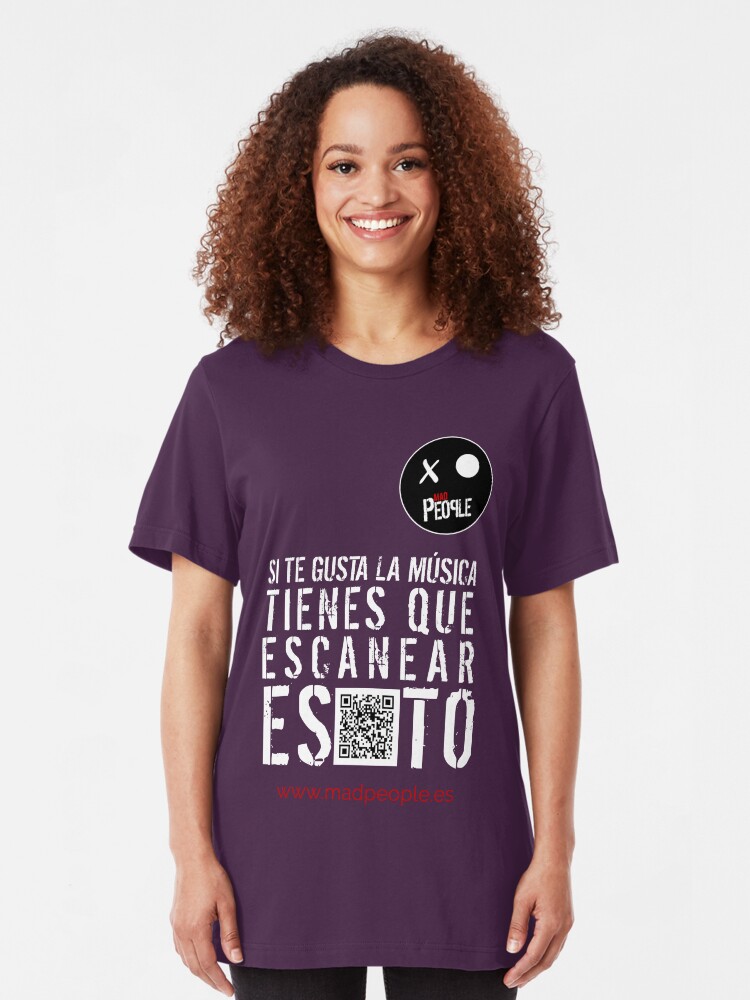 Vista alternativa de Camiseta ajustada Mad People - Si te gusta la música
