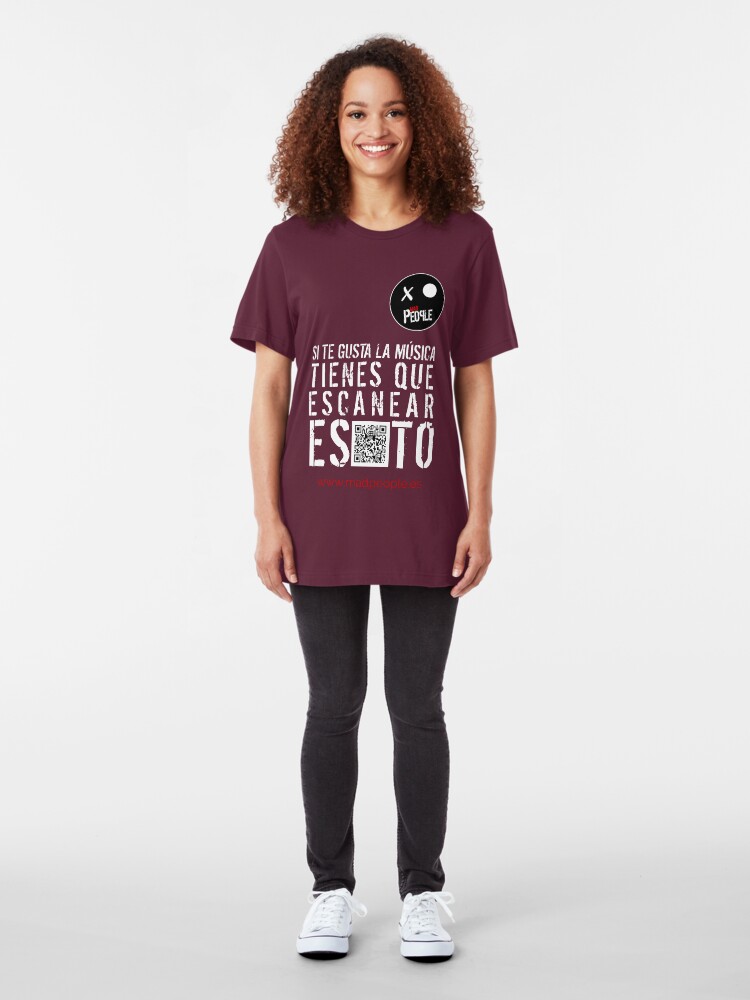 Vista alternativa de Camiseta ajustada Mad People - Si te gusta la música