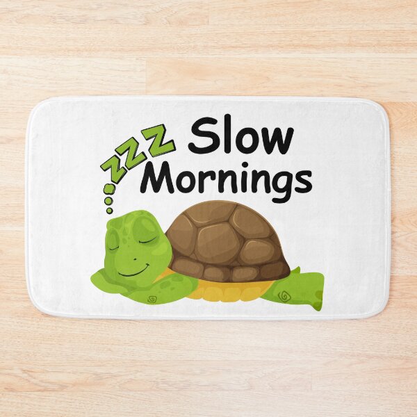 Item preview, Slow Mornings Turtle – Cute Sleepy Animal Design designed and sold by Vero De.