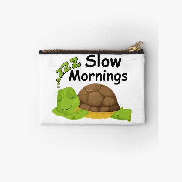 Item preview, Slow Mornings Turtle – Cute Sleepy Animal Design designed and sold by Vero De.