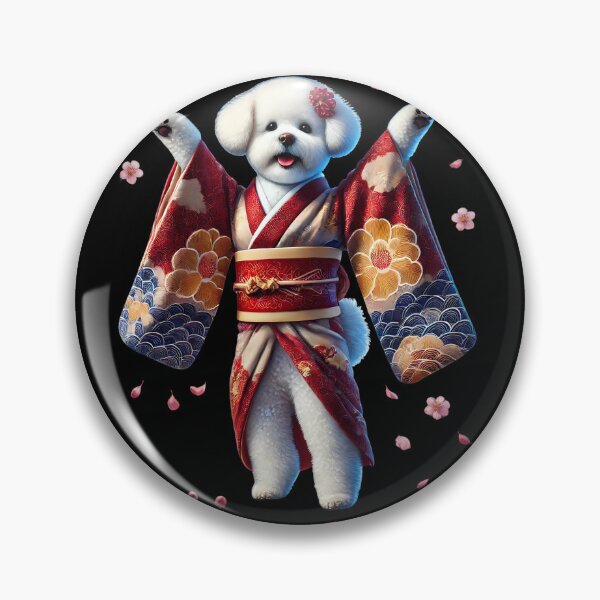Artikelvorschau, Bichon Frise Japanische Kunst Kimono Harajuku Hundeliebhaber entworfen und verkauft von Kimberley King Art King Art.