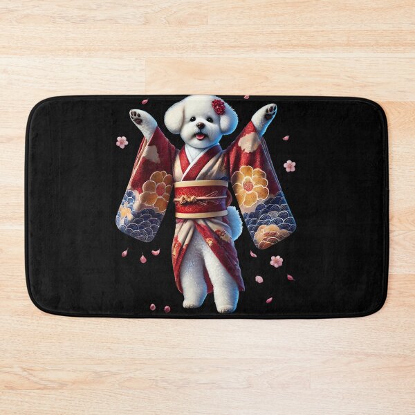 Artikelvorschau, Bichon Frise Japanische Kunst Kimono Harajuku Hundeliebhaber entworfen und verkauft von Kimberley King Art King Art.