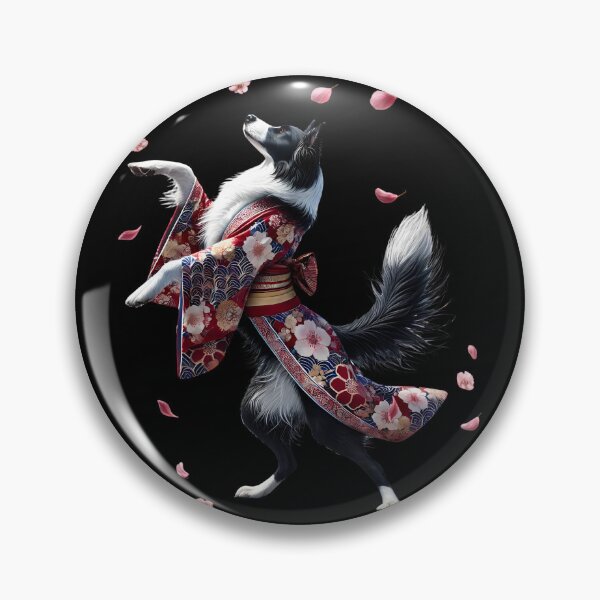 Artikelvorschau, Border Collie Japanische Kunst Kimono Harajuku Hundeliebhaber entworfen und verkauft von Kimberley King Art King Art.