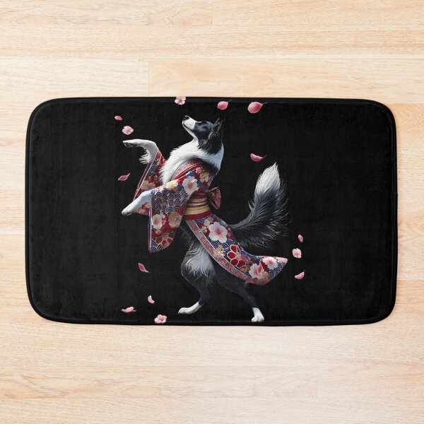 Artikelvorschau, Border Collie Japanische Kunst Kimono Harajuku Hundeliebhaber entworfen und verkauft von Kimberley King Art King Art.