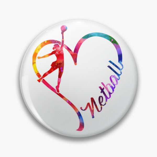 Artikelvorschau, Netball-Herz entworfen und verkauft von ConceptualVibes.