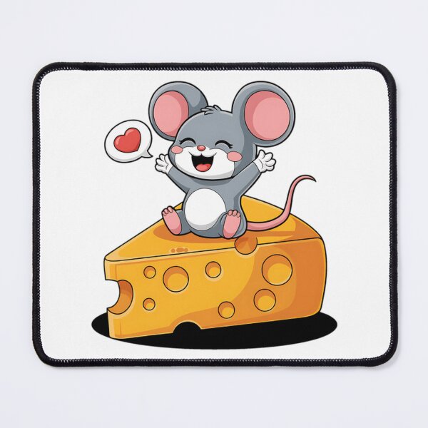 Item preview, Happy Cheese Day Lovers Mouse Valentines Pizza Cheddar designed and sold by ConceptualVibes.