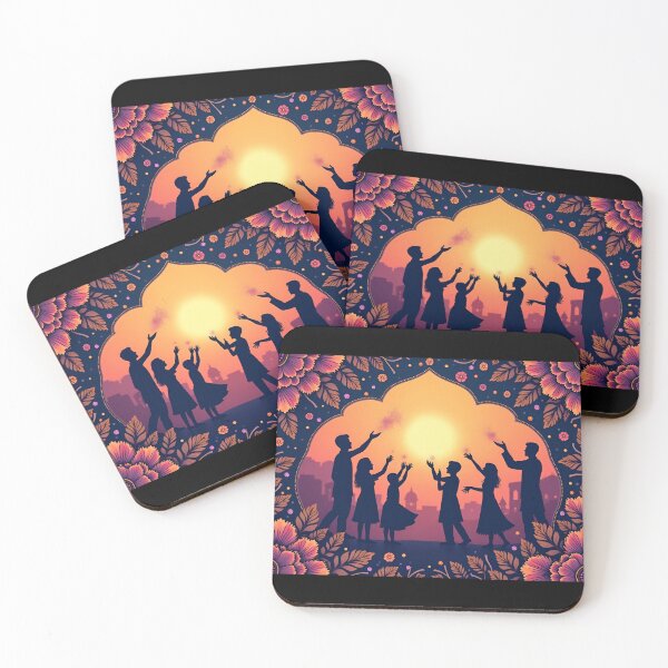 Item preview, Festival of Colors – A Family Celebrating Holi at Sunset designed and sold by FashonSea7.