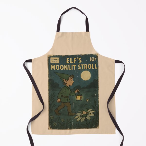 Item preview, Whimsical Cottagecore Creature: Elf's Moonlit Stroll designed and sold by bapupa.