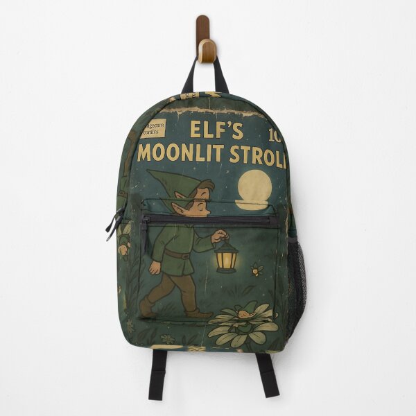 Item preview, Whimsical Cottagecore Creature: Elf's Moonlit Stroll designed and sold by bapupa.