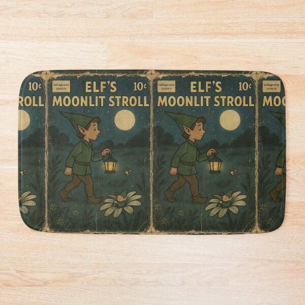 Item preview, Whimsical Cottagecore Creature: Elf's Moonlit Stroll designed and sold by bapupa.
