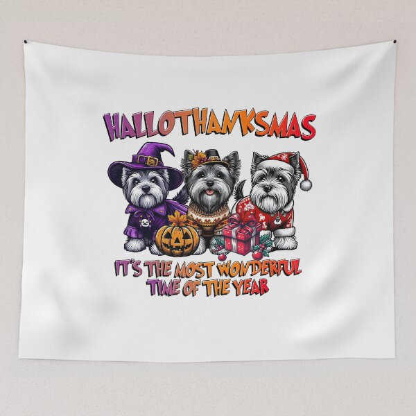 Item preview, Skye Terrier Halloween Thanksgiving Christmas  designed and sold by doodIllustrate.