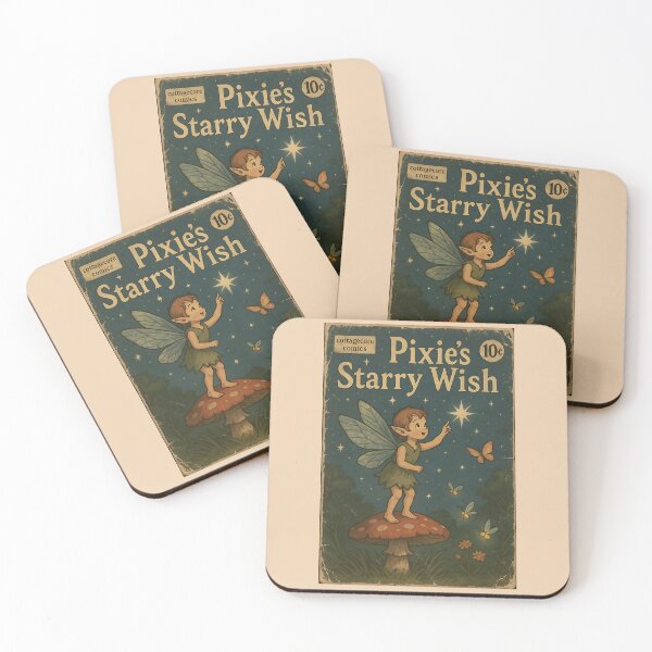 Item preview, Rustic Cottagecore Creature: Pixie's Starry Wish designed and sold by bapupa.