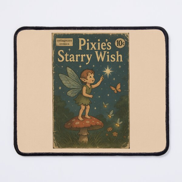 Item preview, Rustic Cottagecore Creature: Pixie's Starry Wish designed and sold by bapupa.