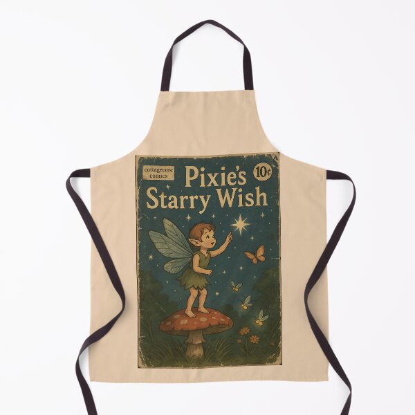 Item preview, Rustic Cottagecore Creature: Pixie's Starry Wish designed and sold by bapupa.