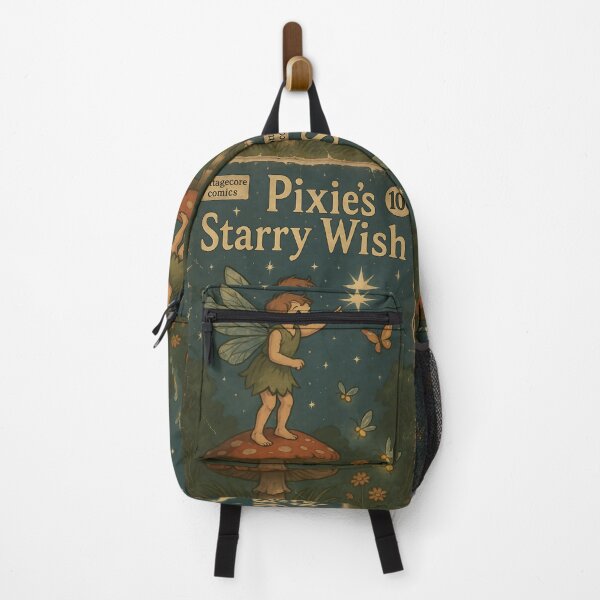Item preview, Rustic Cottagecore Creature: Pixie's Starry Wish designed and sold by bapupa.