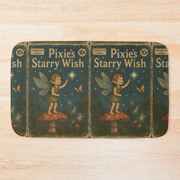 Item preview, Rustic Cottagecore Creature: Pixie's Starry Wish designed and sold by bapupa.