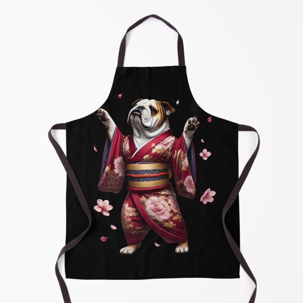 Artikelvorschau, Bulldogge Japanische Kunst Kimono Harajuku Hundeliebhaber entworfen und verkauft von Kimberley King Art King Art.