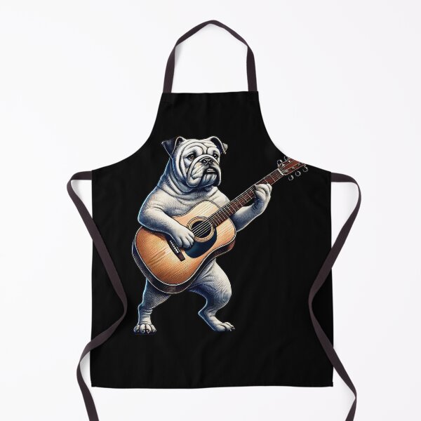 Item preview, Bulldog Playing Acoustic Guitar Player Dog Lover designed and sold by Kimberley King Art King Art.