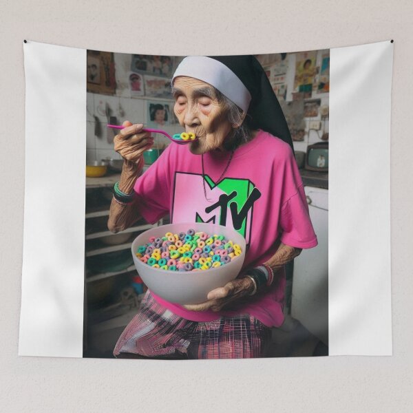Item preview, “Cerealously Holy: MTV, Milk, and Miracles” designed and sold by Print Fiction.