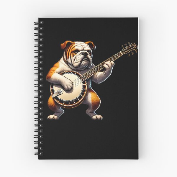 Item preview, Bulldog Playing Banjo Player Dog Lover designed and sold by Kimberley King Art  King Art.