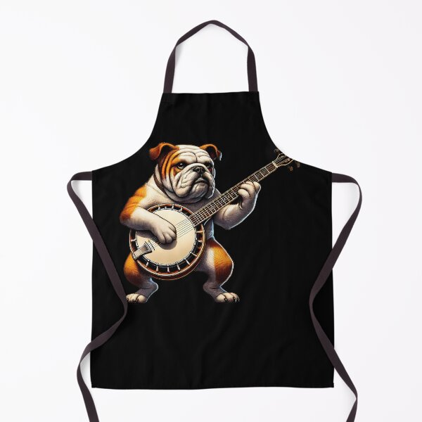 Item preview, Bulldog Playing Banjo Player Dog Lover designed and sold by Kimberley King Art King Art.