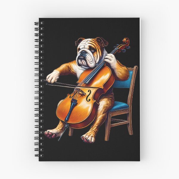Item preview, Bulldog Playing Cello Player Dog Lover designed and sold by Kimberley King Art  King Art.