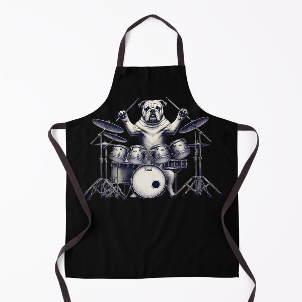 Item preview, Bulldog Playing Drum Player Dog Lover designed and sold by Kimberley King Art King Art.