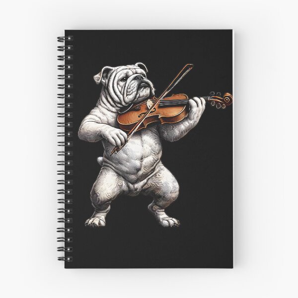 Item preview, Bulldog Playing Fiddle Player Dog Lover designed and sold by Kimberley King Art  King Art.