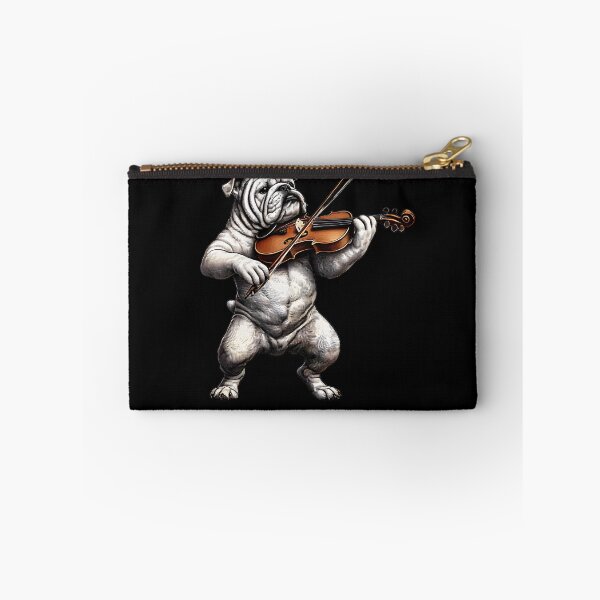 Item preview, Bulldog Playing Fiddle Player Dog Lover designed and sold by Kimberley King Art  King Art.