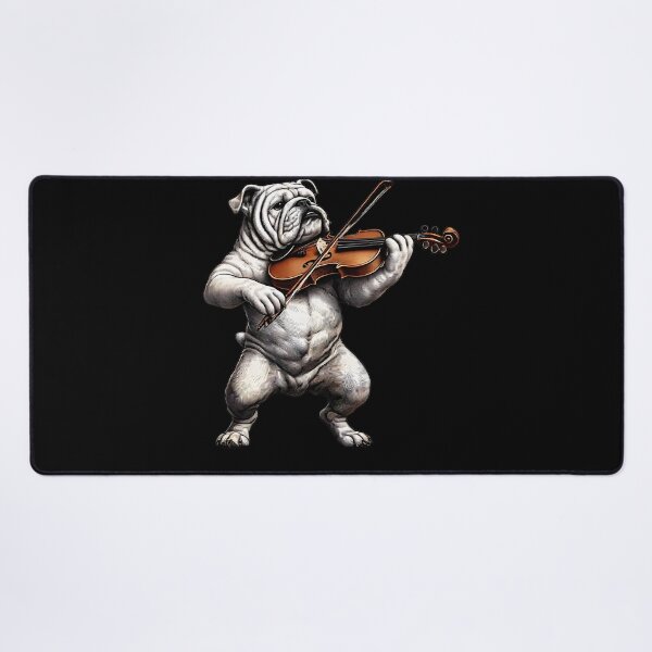 Item preview, Bulldog Playing Fiddle Player Dog Lover designed and sold by Kimberley King Art  King Art.