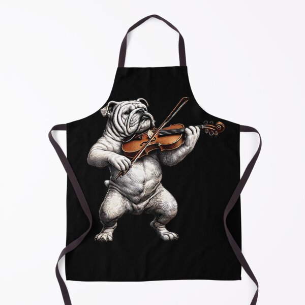 Item preview, Bulldog Playing Fiddle Player Dog Lover designed and sold by Kimberley King Art  King Art.