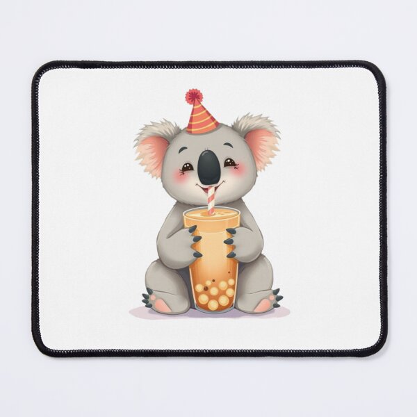 Item preview, Koala Boba Tea Milk Chocolate Party Hat happy birthday kawaii gift funny christmas happy designed and sold by CheeseBlueprint.