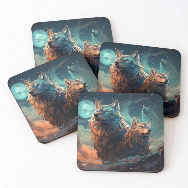 Item preview, Mystical wolves in the moonlight designed and sold by Daagath.