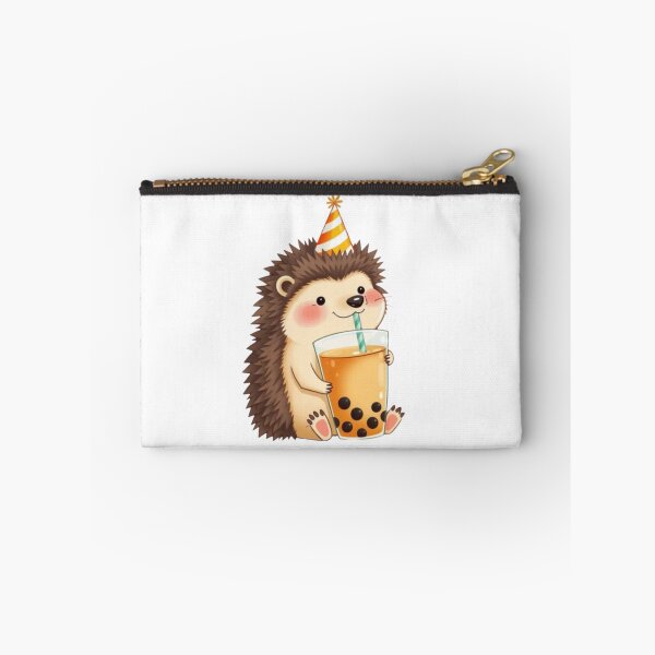 Item preview, Hedgehog Boba Tea Milk Chocolate Party Hat happy birthday kawaii gift funny christmas happy designed and sold by CheeseBlueprint.