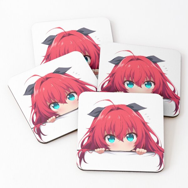 Item preview, Rias Gremory High School DxD Chibi Red Peeking Anime designed and sold by TorbenKuhano.