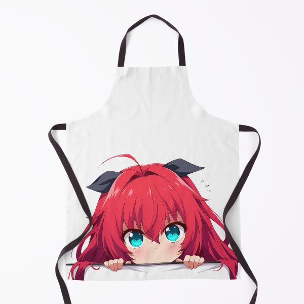 Item preview, Rias Gremory High School DxD Chibi Red Peeking Anime designed and sold by TorbenKuhano.