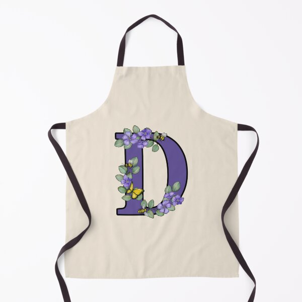 Item preview, Letter D, Decorated Purple Initial, Eucalyptus Leaves, Periwinkles, Bees and Butterfly designed and sold by JoyfulWhimsy.