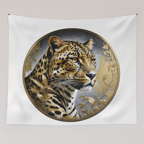 Item preview, Leopard portrait round with ramen naturally beautiful and wild designed and sold by IHImage.