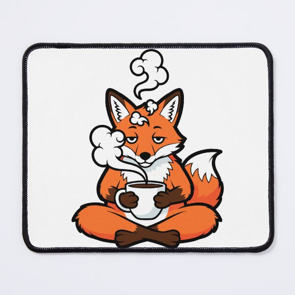 Item preview, Sleepy Fox Hugging a Giant Coffee Mug designed and sold by DiNata.