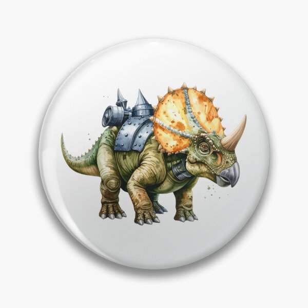 Item preview, Watercolor painting of a Triceratops dinosaur designed and sold by Nok-Thep.