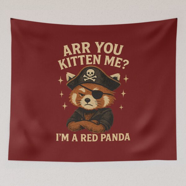 Item preview, Red Panda Pirate: Arr You Kitten Me? I'm a Red Panda  designed and sold by DemureArtsy.