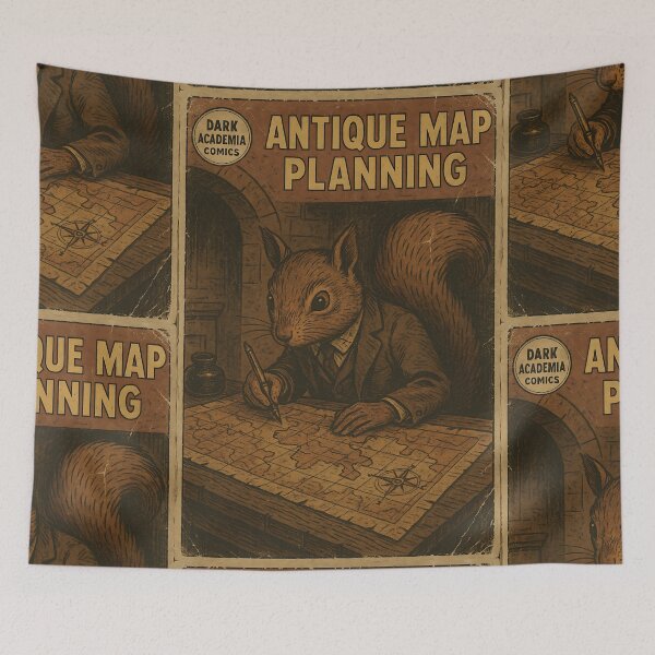 Item preview, Mysterious Dark Academia: Antique Map Planning designed and sold by bapupa.