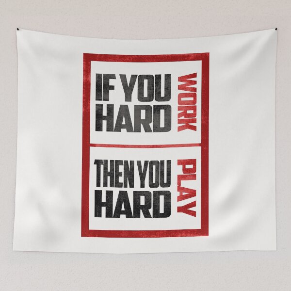 Item preview, If you hard then you hard funny gym quote poster designed and sold by Enea Kelo.