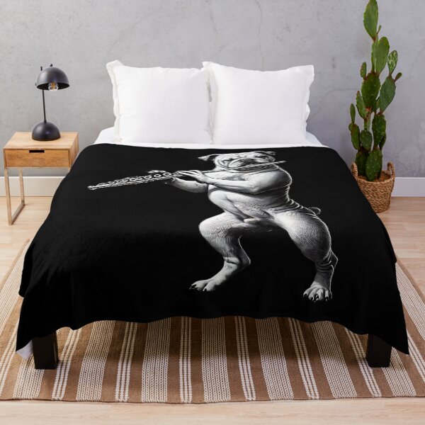 Item preview, Bulldog Playing Flute Player Dog Lover designed and sold by Kimberley King Art  King Art.
