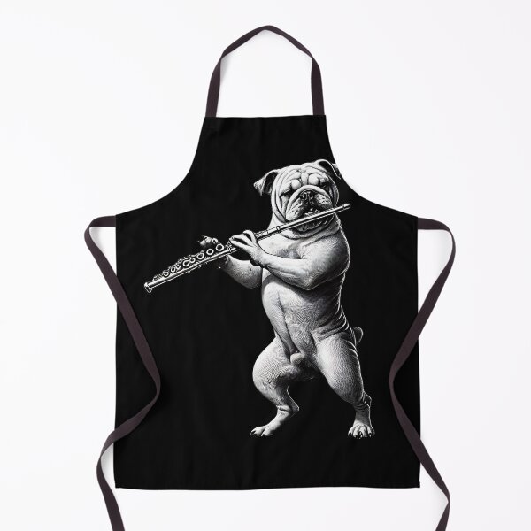 Item preview, Bulldog Playing Flute Player Dog Lover designed and sold by Kimberley King Art King Art.